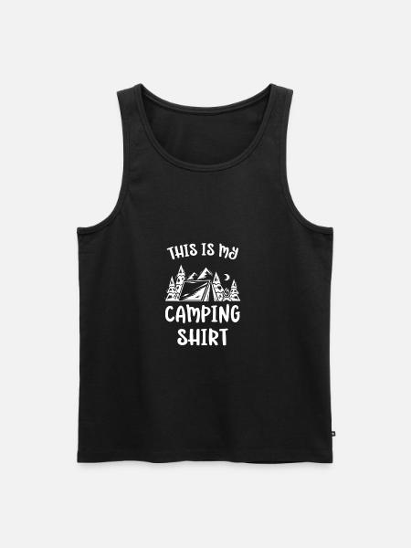 This is my camping shirt - Men's Premium Organic Tank Top - black