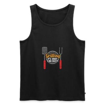 Barbecues - I can do that best - Men's Premium Organic Tank Top - black - Front - Michal (187cm)