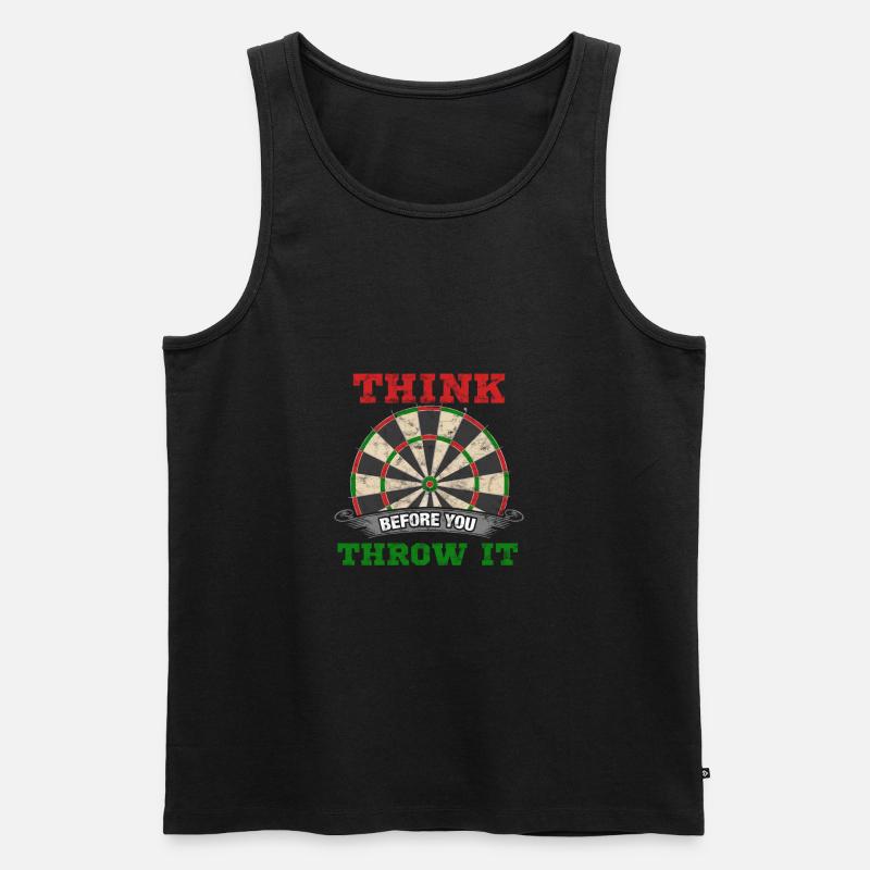 Dart - Dartboard - Geschenk - Männer Premium Bio Tank Top - Schwarz