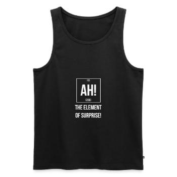Ah The Element of Surprise - Men's Premium Organic Tank Top - black - Front - AI Model Male 178 light (178cm)