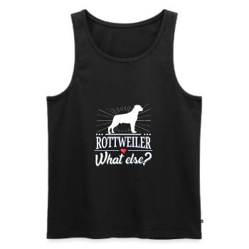 Rottweiler what else? - Männer Premium Bio Tank Top - Schwarz - Vorne - AI Model Male 178 light (178cm)