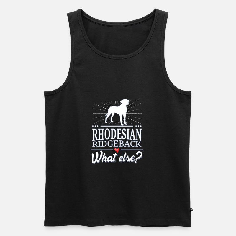 Rhodesian Ridgeback what else? - Männer Premium Bio Tank Top - Schwarz