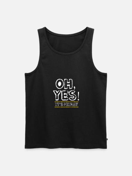 Friday - weekend - closing time - Men's Premium Organic Tank Top - black