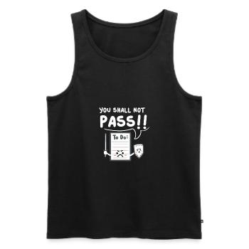 You can not go through - To Do List - Men's Premium Organic Tank Top - black - Front - Michal (187cm)