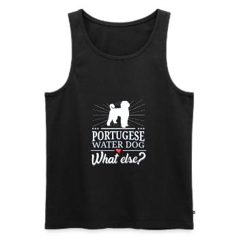 Portugiesischer Wasserhund what else? - Männer Premium Bio Tank Top - Schwarz - Vorne - AI Model Male 178 light (178cm)