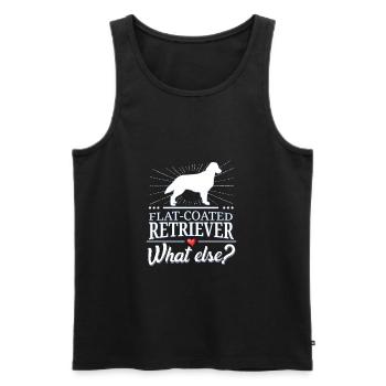 Flat Coated Retriever what else? - Männer Premium Bio Tank Top - Schwarz - Vorne - AI Model Male 178 light (178cm)