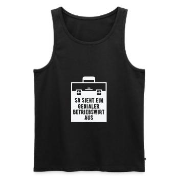 Betriebswirte sind genial - Männer Premium Bio Tank Top - Schwarz - Vorne - AI Model Male 178 light (178cm)