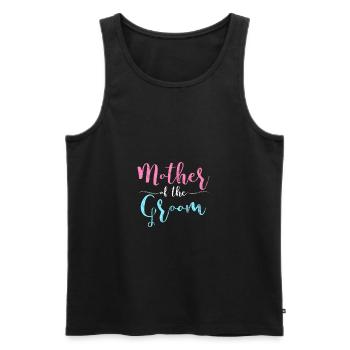 Mother of the groom wedding bachelorette mum - Men's Premium Organic Tank Top - black - Front - AI Model Male 178 light (178cm)