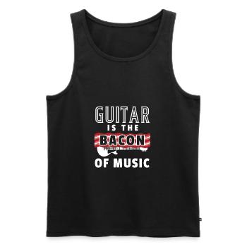 Cadeau Note Guitariste Guitare Guitare électrique Guitare électrique - Débardeur bio Premium Homme - noir - Devant - Michal (187cm)