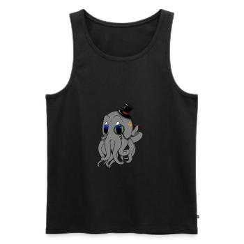 Monocle Octopus Kids Shirt | Perfect gift - Men's Premium Organic Tank Top - black - Front - Michal (187cm)