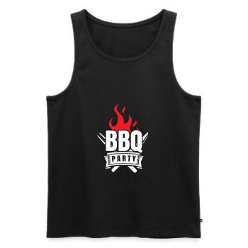 Chemise BBQ Chemise Barbecue Barbecue Griller - Débardeur bio Premium Homme - noir - Devant - Michal (187cm)