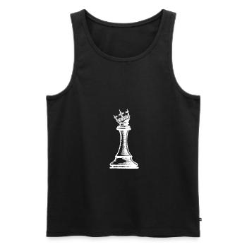 Pièce d'échecs cadeau chemise échecs joueur d'échecs - Débardeur bio Premium Homme - noir - Devant - Michal (187cm)