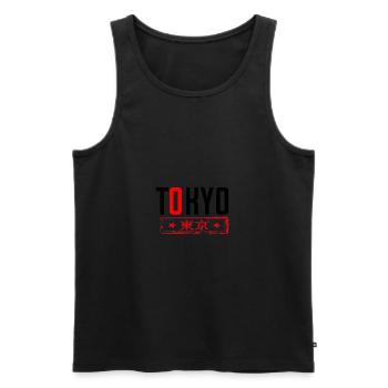 Tokyo Design. Modern und trendy - Männer Premium Bio Tank Top - Schwarz - Vorne - AI Model Male 178 light (178cm)