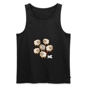 Black sheep - me - different - unusual - Men's Premium Organic Tank Top - black - Front - Michal (187cm)