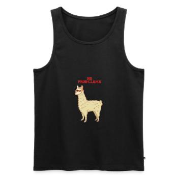 No problem - no prob-llama - Lama - Men's Premium Organic Tank Top - black - Front - Michal (187cm)