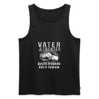 vater tochter beste freunde furs leben Vatertag, - Männer Premium Bio Tank Top - Schwarz - Vorne - Michal (187cm)