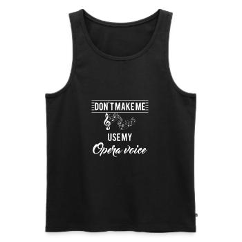 Musique - Opéra - Chant - Chanteur - Cadeau - Débardeur bio Premium Homme - noir - Devant - Michal (187cm)
