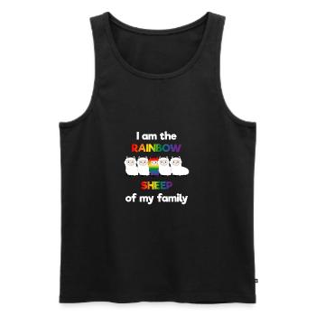LGBT Gay Gay Lesbiennes Lesbiennes Fun Pride - Débardeur bio Premium Homme - noir - Devant - Michal (187cm)
