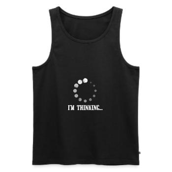Ich denke nach. Computer Nerd Geek Geschenk - Männer Premium Bio Tank Top - Schwarz - Vorne - AI Model Male 178 light (178cm)