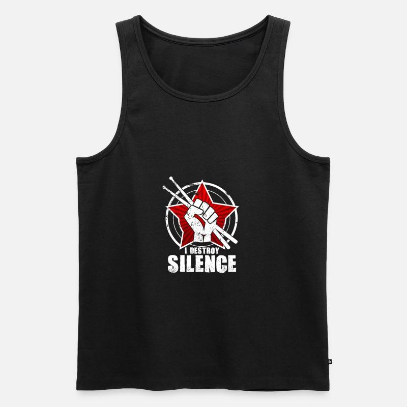Drummer Schlagzeuger Schlagzeug Geschenk - Männer Premium Bio Tank Top - Schwarz
