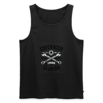 Caferacer Reunion - Men's Premium Organic Tank Top - black - Front - AI Model Male 178 light (178cm)