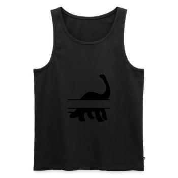 Dinosaurs - own text, own name - Men's Premium Organic Tank Top - black - Front - AI Model Male 178 light (178cm)