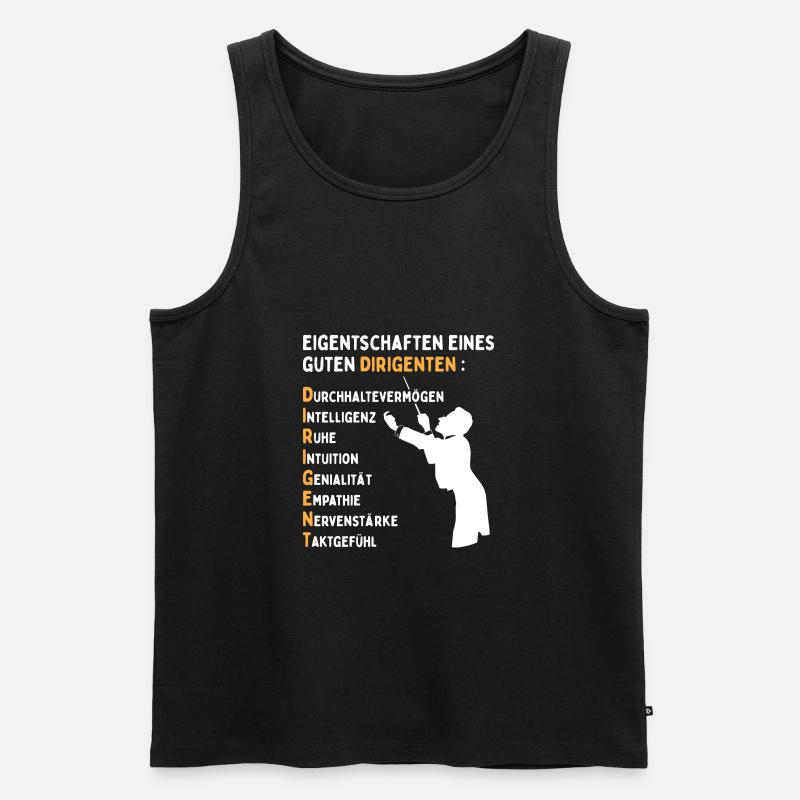 Eigenschaften eines guten Dirigenten - Männer Premium Bio Tank Top - Schwarz