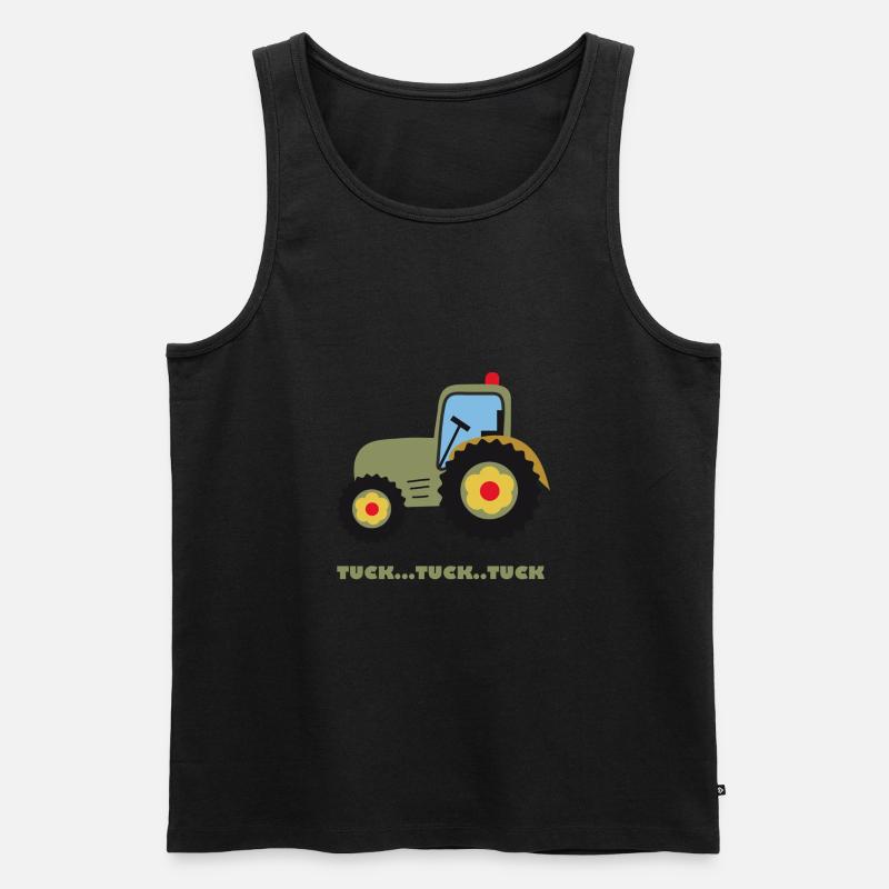 Traktor Geschenk für Traktorfans Kinder - Männer Premium Bio Tank Top - Schwarz