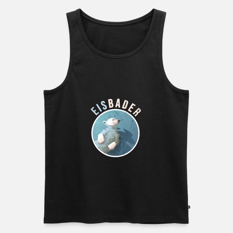 winterbader eisbär eisbader cool cold water arktis - Männer Premium Bio Tank Top - Schwarz
