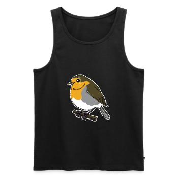 Robin Cute Kids 2 - Men's Premium Organic Tank Top - black - Front - AI Model Male 178 light (178cm)