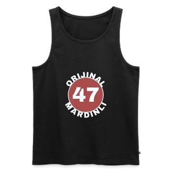 Mardin - Männer Premium Bio Tank Top - Schwarz - Vorne - AI Model Male 178 light (178cm)