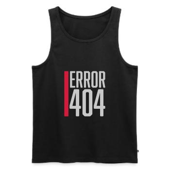 Error Code Error 404 - Men's Premium Organic Tank Top - black - Front - AI Model Male 178 light (178cm)