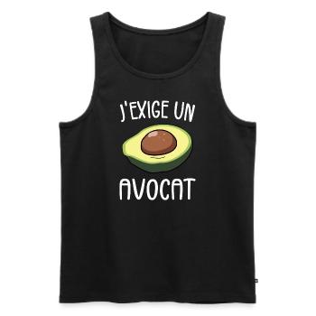 I Demand A Lawyer - Humor Pun - Men's Premium Organic Tank Top - black - Front - AI Model Male 178 light (178cm)