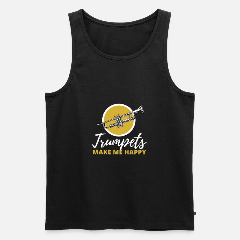 Trompete - Männer Premium Bio Tank Top - Schwarz