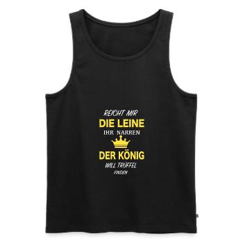 Reicht mir die Leine Trüffelsuche Trüffel Sammler - Männer Premium Bio Tank Top - Schwarz - Vorne - Michal (187cm)
