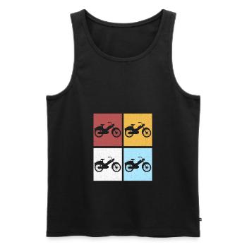 Moped Moped Moped Driver Moped Driver Mopeds Mokick - Men's Premium Organic Tank Top - black - Front - AI Model Male 178 light (178cm)