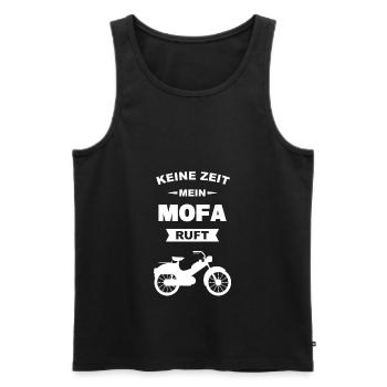 Mofa Moped Mofafahrer Mopedfahrer Mopeds Mokick - Männer Premium Bio Tank Top - Schwarz - Vorne - Michal (187cm)