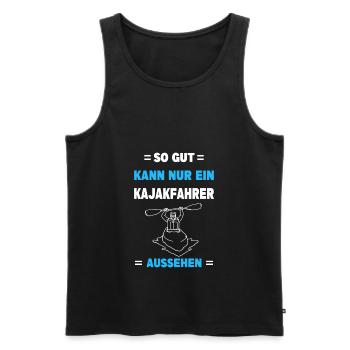 Kajak Wassersport Paddeln Kajakfahren Kajakfahrer - Männer Premium Bio Tank Top - Schwarz - Vorne - Michal (187cm)