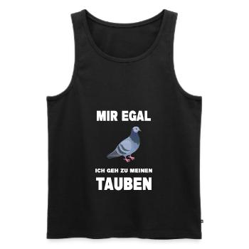 Taube Taubenzüchter Tauben Vogel Brieftaube lustig - Männer Premium Bio Tank Top - Schwarz - Vorne - Michal (187cm)