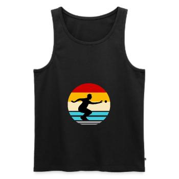 Boule Petanque Boccia Boule Player Boules Ball - Men's Premium Organic Tank Top - black - Front - AI Model Male 178 light (178cm)
