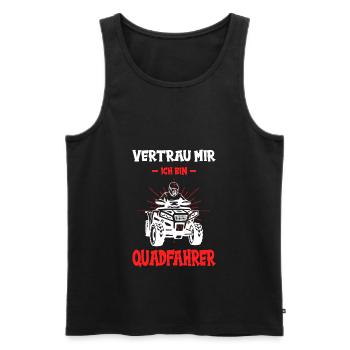 Quad Quadfahrer Motorsport Offroad Quad Spruch - Männer Premium Bio Tank Top - Schwarz - Vorne - AI Model Male 178 light (178cm)