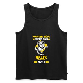 Maler und Lackierer Maler Lackierer Handwerker - Männer Premium Bio Tank Top - Schwarz - Vorne - Michal (187cm)