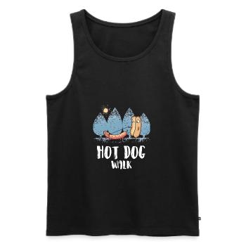 Hot dog drôle naissance drôle cadeau chemise drôle - Débardeur bio Premium Homme - noir - Devant - AI Model Male 178 light (178cm)