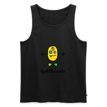 Kartoffel Monster Kartoffelmonster - Männer Premium Bio Tank Top - Schwarz - Vorne - Michal (187cm)