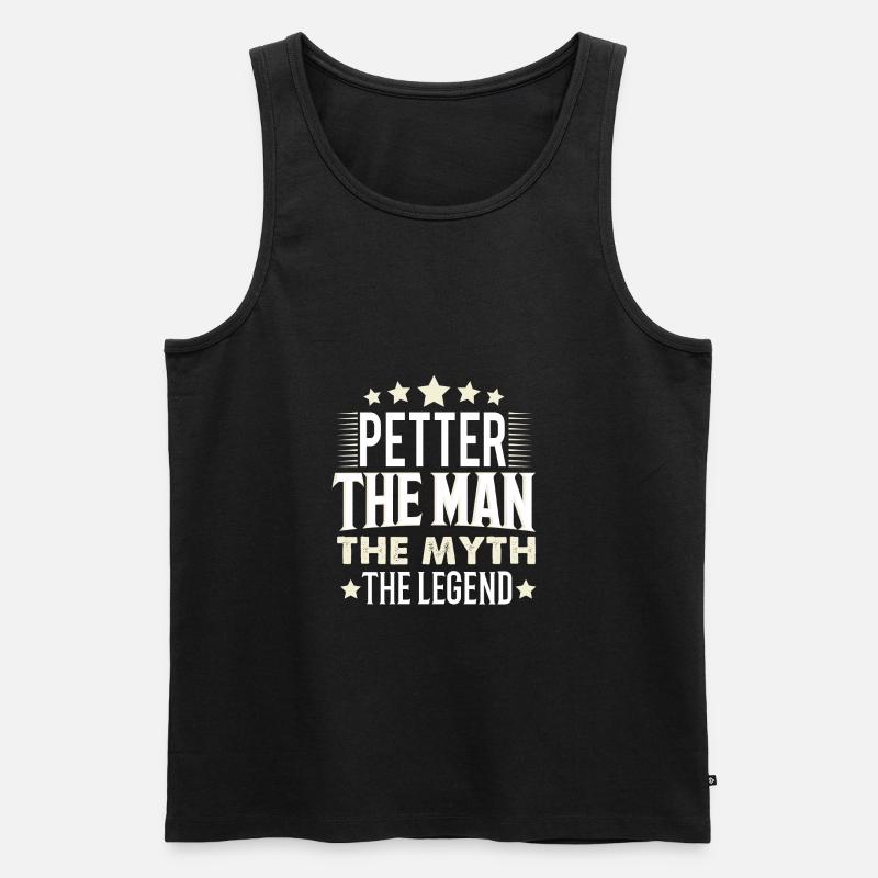 Petter - Männer Premium Bio Tank Top - Schwarz