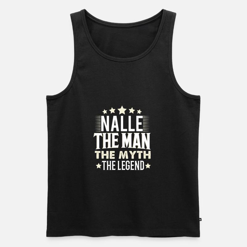 Nalle - Männer Premium Bio Tank Top - Schwarz