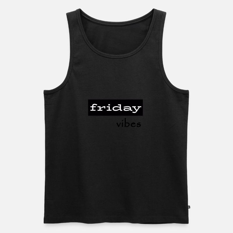 Friday Vibes - Männer Premium Bio Tank Top - Schwarz
