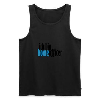 ich bin homeofficer - Männer Premium Bio Tank Top - Schwarz - Vorne - AI Model Male 178 light (178cm)