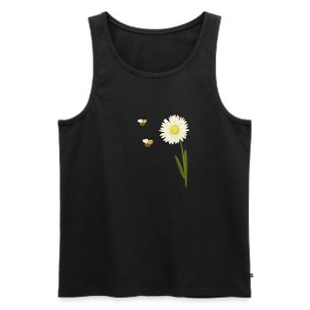 Zwei kleine und niedliche Bienen - Männer Premium Bio Tank Top - Schwarz - Vorne - Michal (187cm)