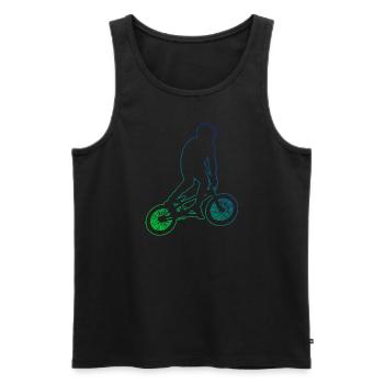 Herren Damen bmx jungen bmx fahrrad Radfahren - Männer Premium Bio Tank Top - Schwarz - Vorne - AI Model Male 178 light (178cm)